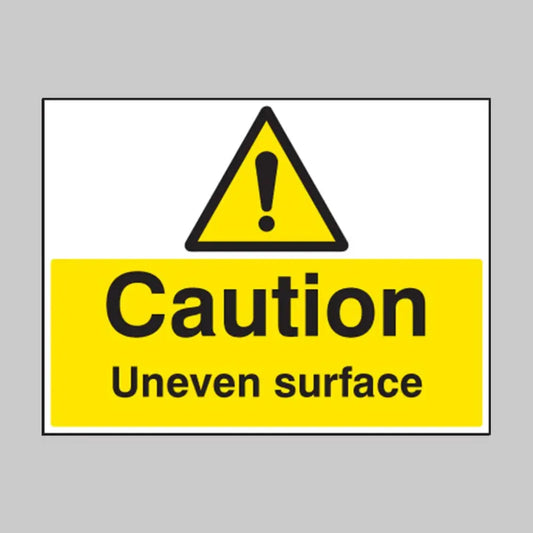 Caution uneven surface
