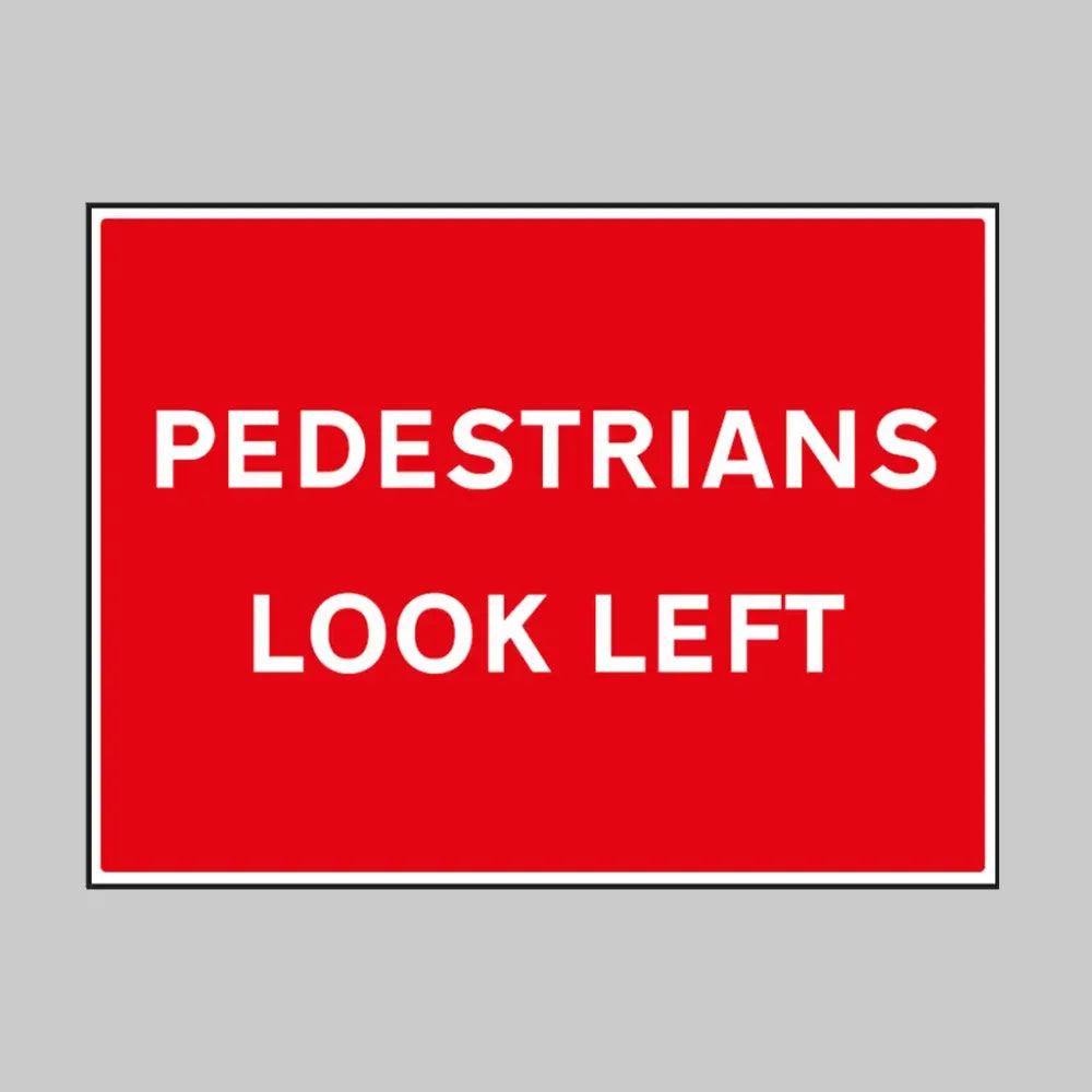 Pedestrians look left