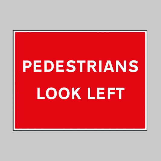 Pedestrians look left