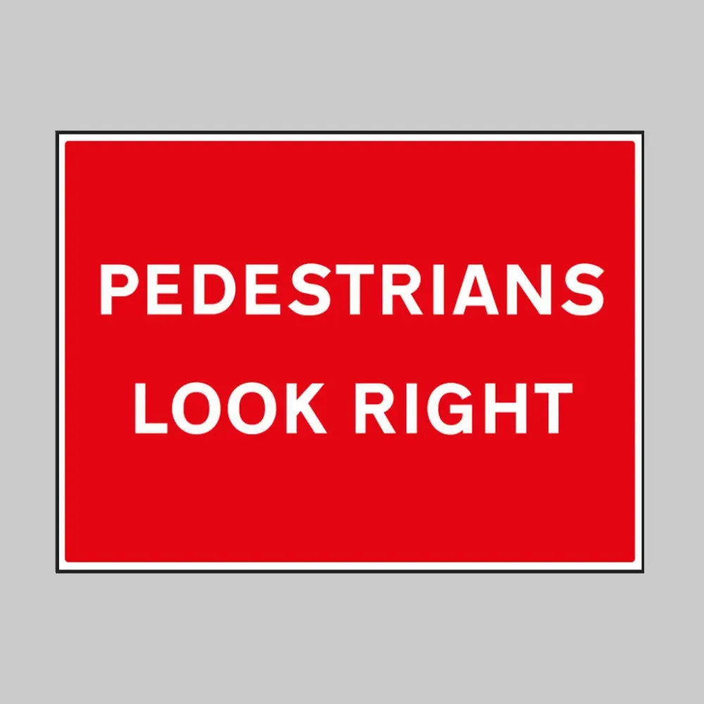 Pedestrians look right