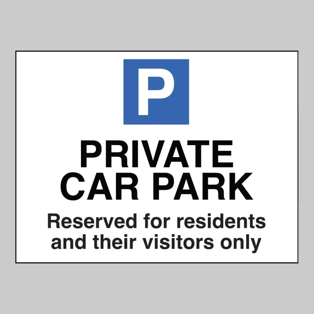Private car park / residents / visitors only