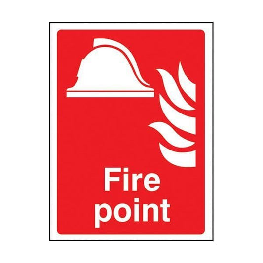 81014K Fire point sign - Quick-Fix with SAV Backing (400x300mm)
