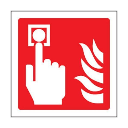 81017U Fire alarm call point symbol  sign - Quick-Fix with SAV Backing (100x100mm)