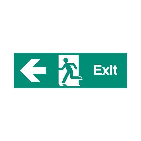 82011G Exit arrow left sign - Quick-Fix with SAV Backing (300x100mm)