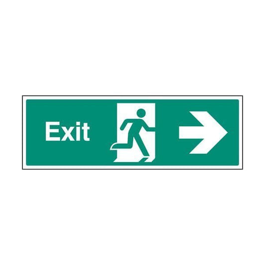 82012G Exit arrow right sign - Quick-Fix with SAV Backing (300x100mm)