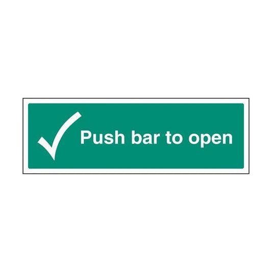 82047G Push bar to open sign - Quick-Fix with SAV Backing (300x100mm)