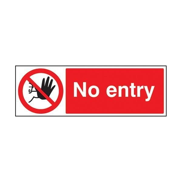83213G No entry sign - Quick-Fix with SAV Backing (300x100mm)