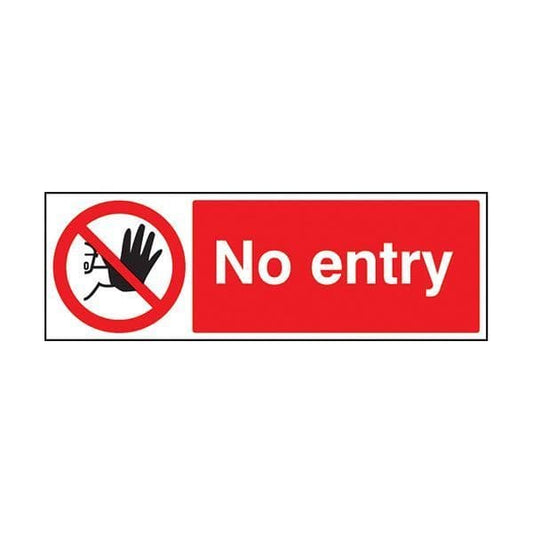 83213G No entry sign - Quick-Fix with SAV Backing (300x100mm)