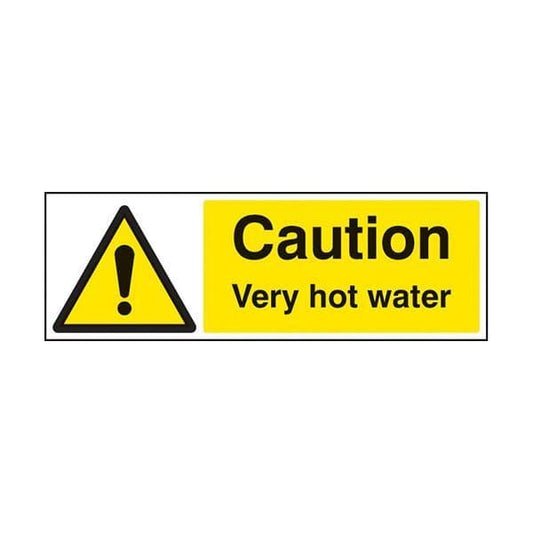 84236G Caution very hot water sign - Quick-Fix with SAV Backing (300x100mm)