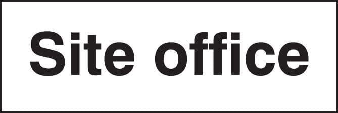 86408G Site office  (300x100mm) Rigid PVC with SAV Backing Safety Sign