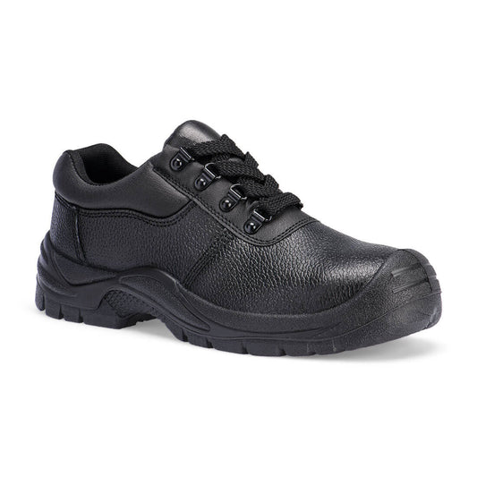 ESF02 Steel Split Leather Low Shoe S1P FO SR - Black