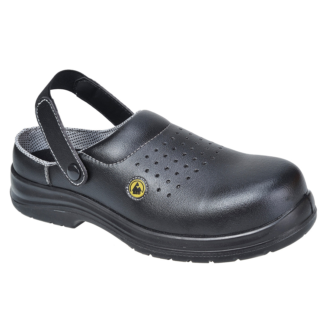 FC03 Composite Microfibre Clog SB ESD SRC A E FO - Black
