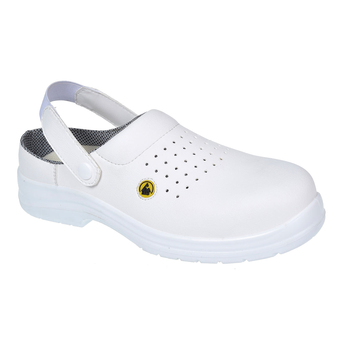 FC03 Composite Microfibre Clog SB ESD SRC A E FO - White