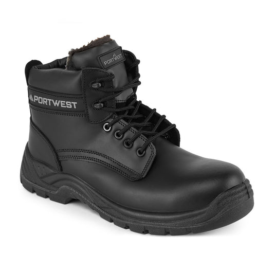 FC12 Composite Leather Winter Ankle Boot S3S SR - Black