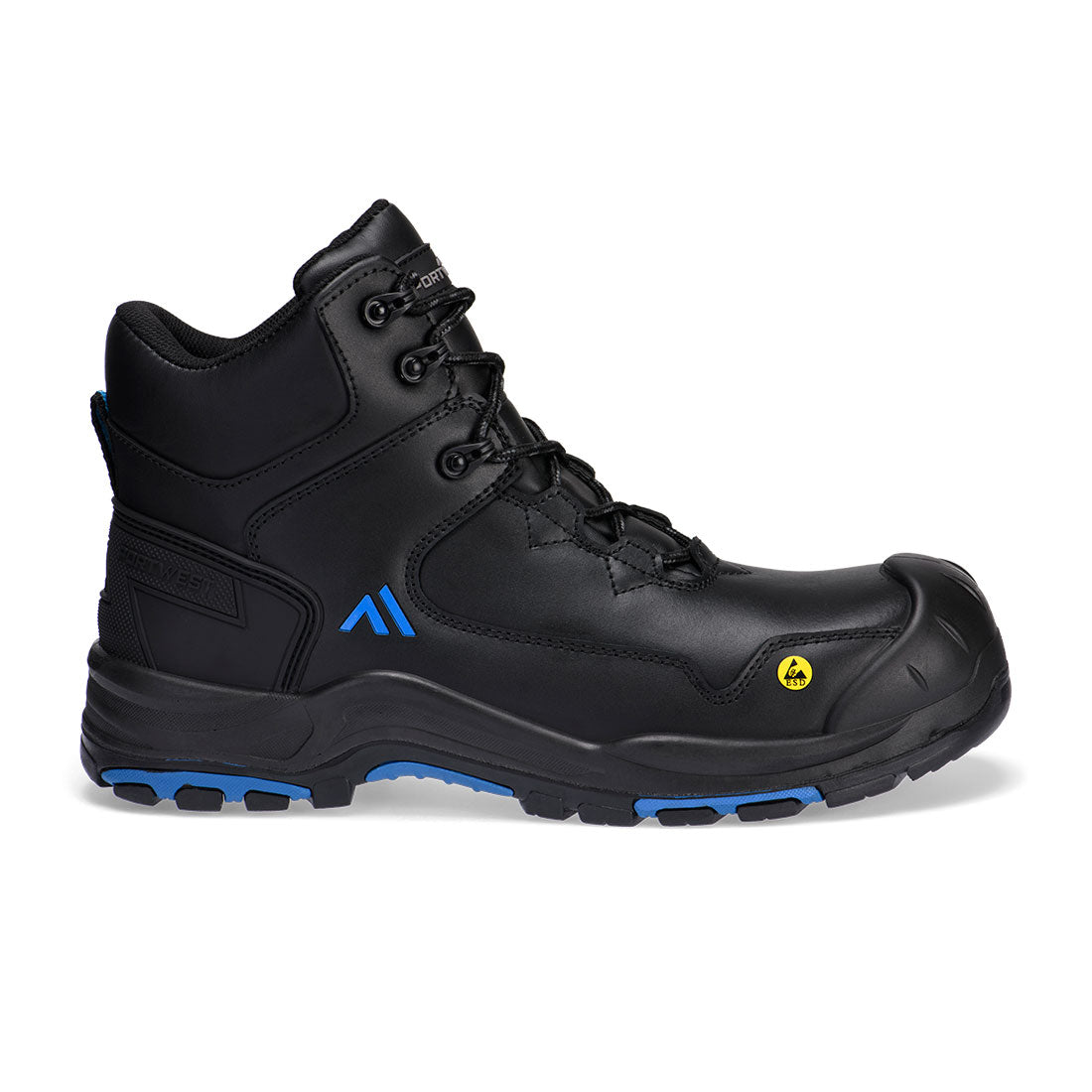FC18 Composite Action Leather Mid Boot S3S ESD HRO SR SC FO - Black/Blue
