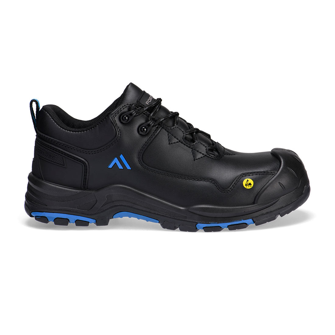 FC19 Composite Action Leather Low Shoe S3S ESD HRO SR SC FO - Black/Blue