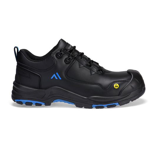 FC19 Composite Action Leather Low Shoe S3S ESD HRO SR SC FO - Black/Blue