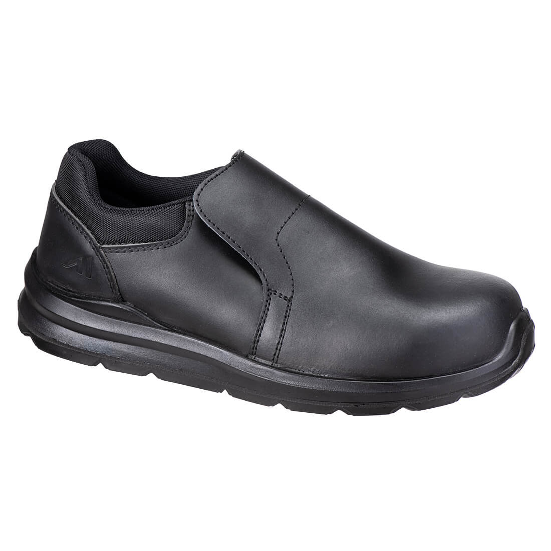 FC80 Composite Action Leather Slip On Shoes S3S SR FO - Black