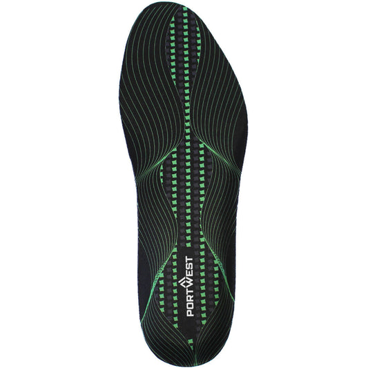 FC82 Gel Cushion & Arch Support Insole - Black/Green