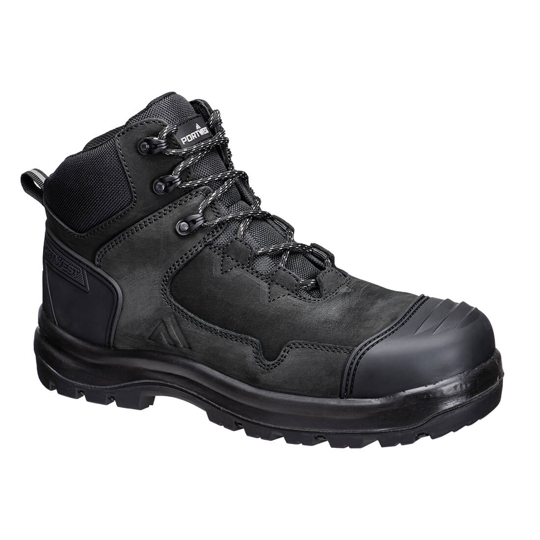 FD04 Composite Nubuck Leather Mid Boot S3S HRO SR FO SC LG - Black