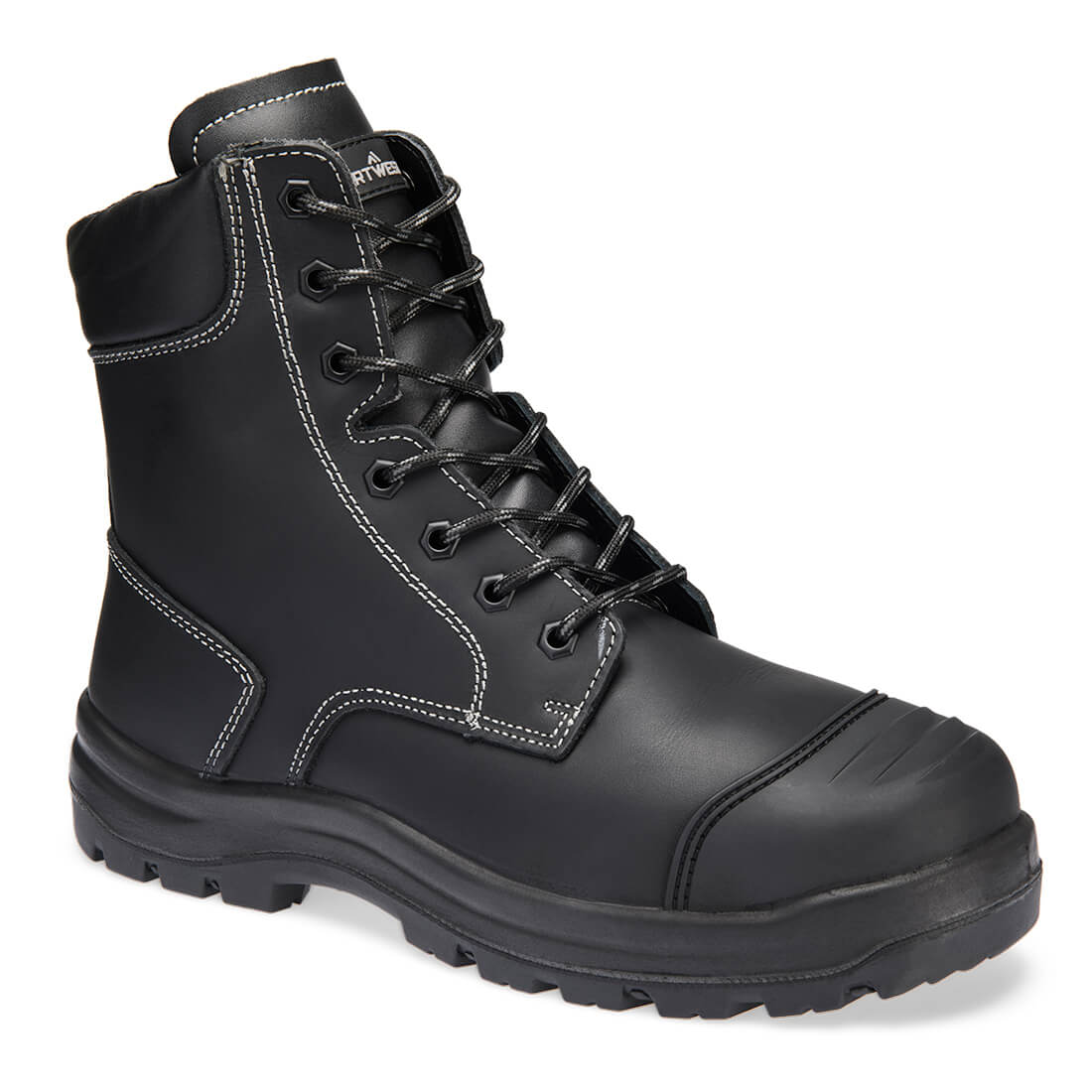 FD15 Steel Leather High Boot S3 HRO FO SC HI CI LG SR - Black