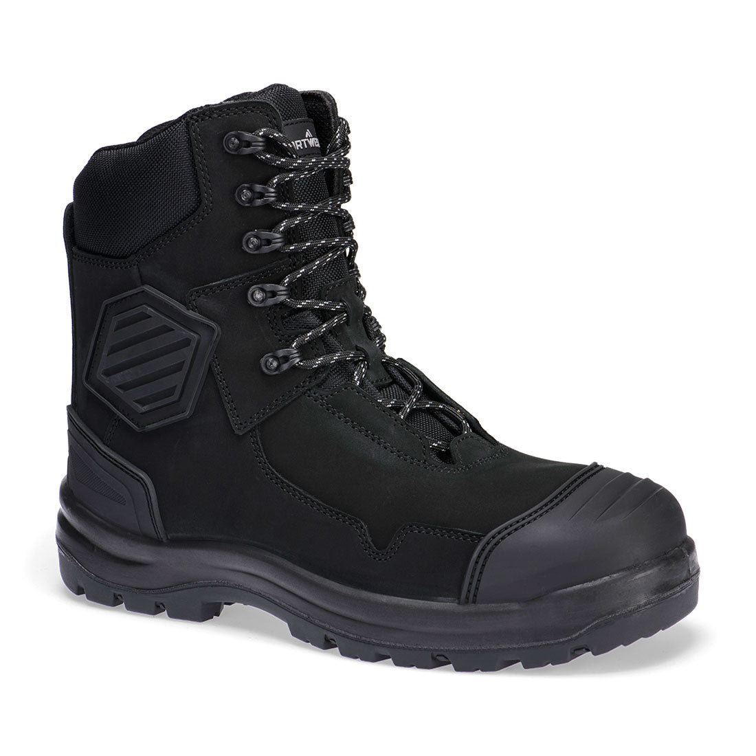 FD22 Composite Leather Shin Boot S3S HRO FO SC HI CI AN LG SR - Black