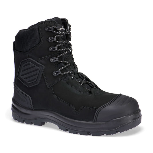 FD22 Composite Leather Shin Boot S3S HRO FO SC HI CI AN LG SR - Black