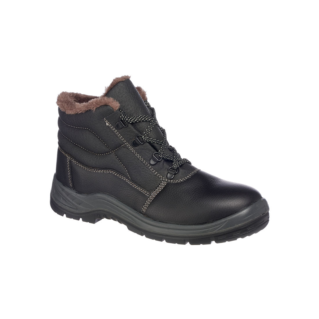 FD33 Steel Leather Winter Ankle Boot S3 SRC - Black