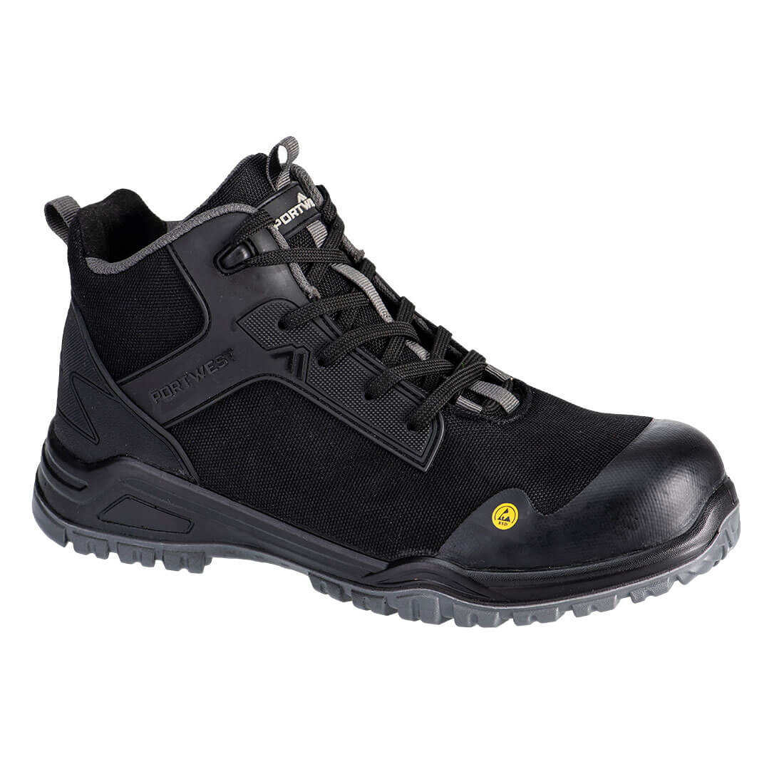 FE01 Composite Textile Mid Boot S3S ESD SR FO - Black/Grey