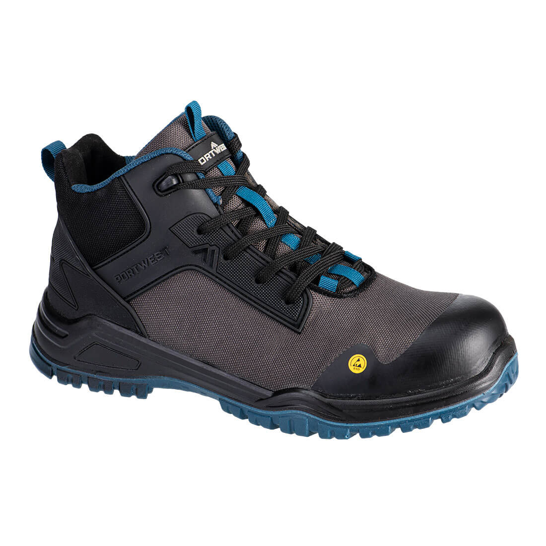 FE01 Composite Textile Mid Boot S3S ESD SR FO - Black/Teal