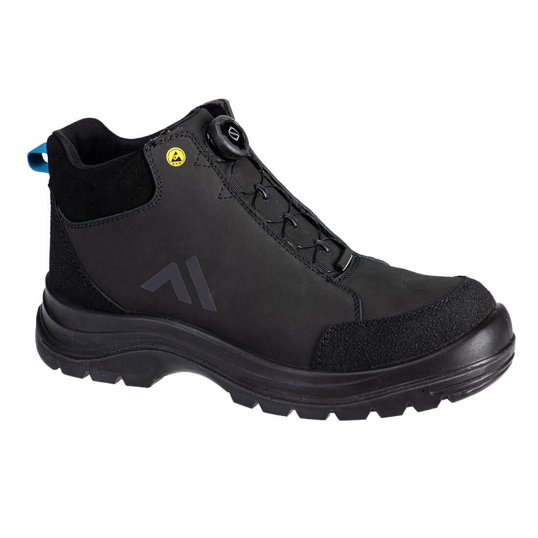 FE02 Composite Action Nubuck Mid Boot S3S ESD SR FO - Black/Blue
