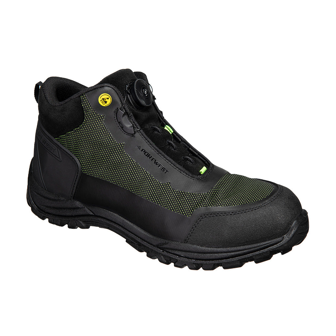 FE04 Composite Textile Mid Boot S3S ESD SR FO - Black/Green