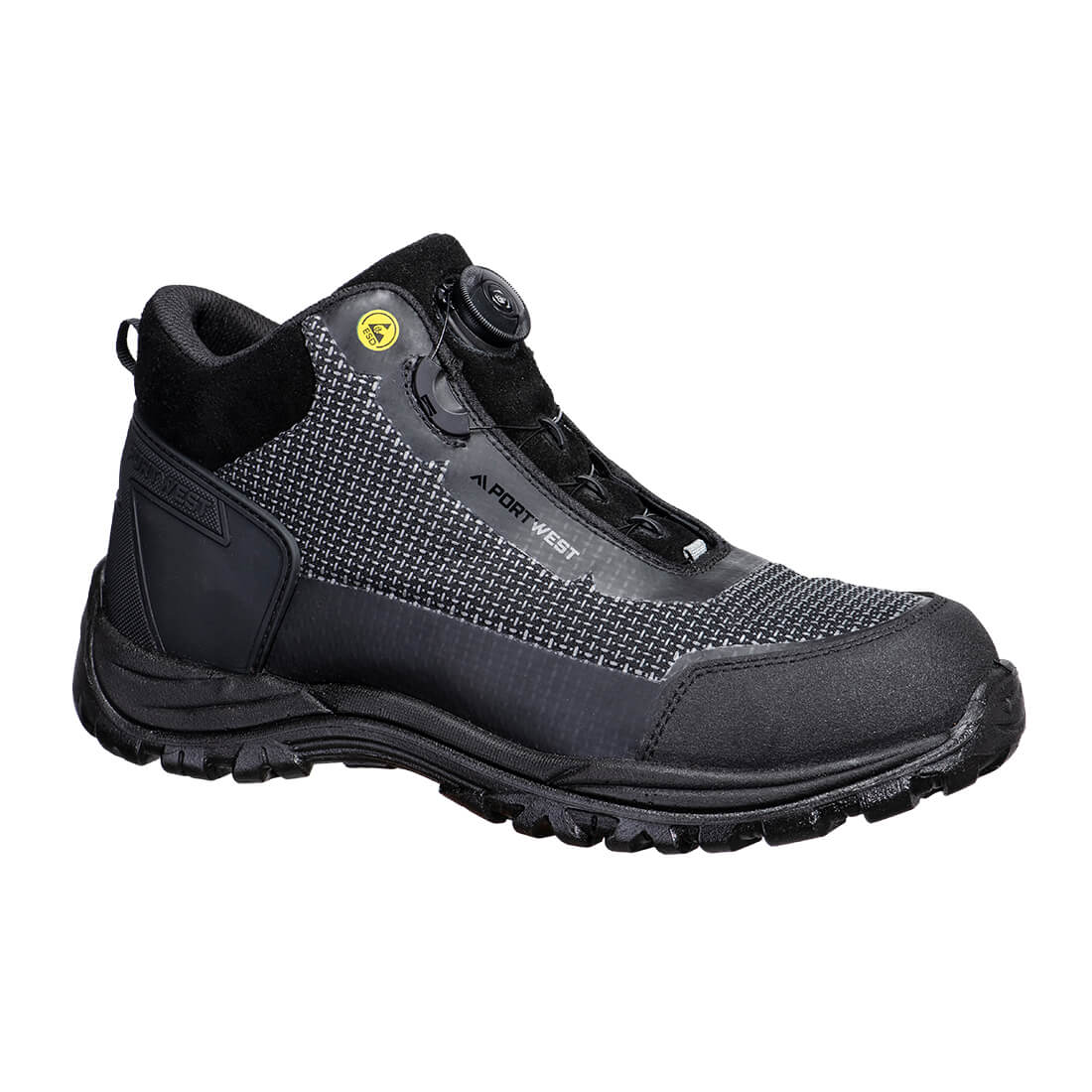 FE04 Composite Textile Mid Boot S3S ESD SR FO - Black/Grey