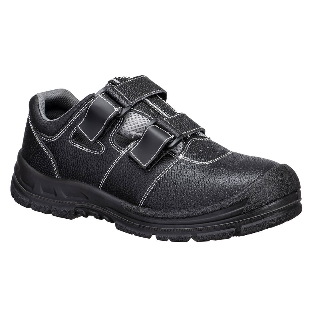 FS70 Steel Action Leather Sandal S1P SR FO - Black/Grey