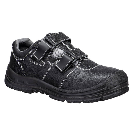 FS70 Steel Action Leather Sandal S1P SR FO - Black/Grey