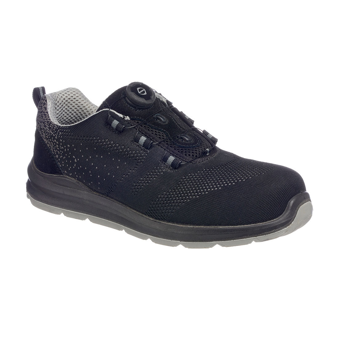 FT08 Composite Textile Wire Lace Trainer S1P SRC - Black/Grey