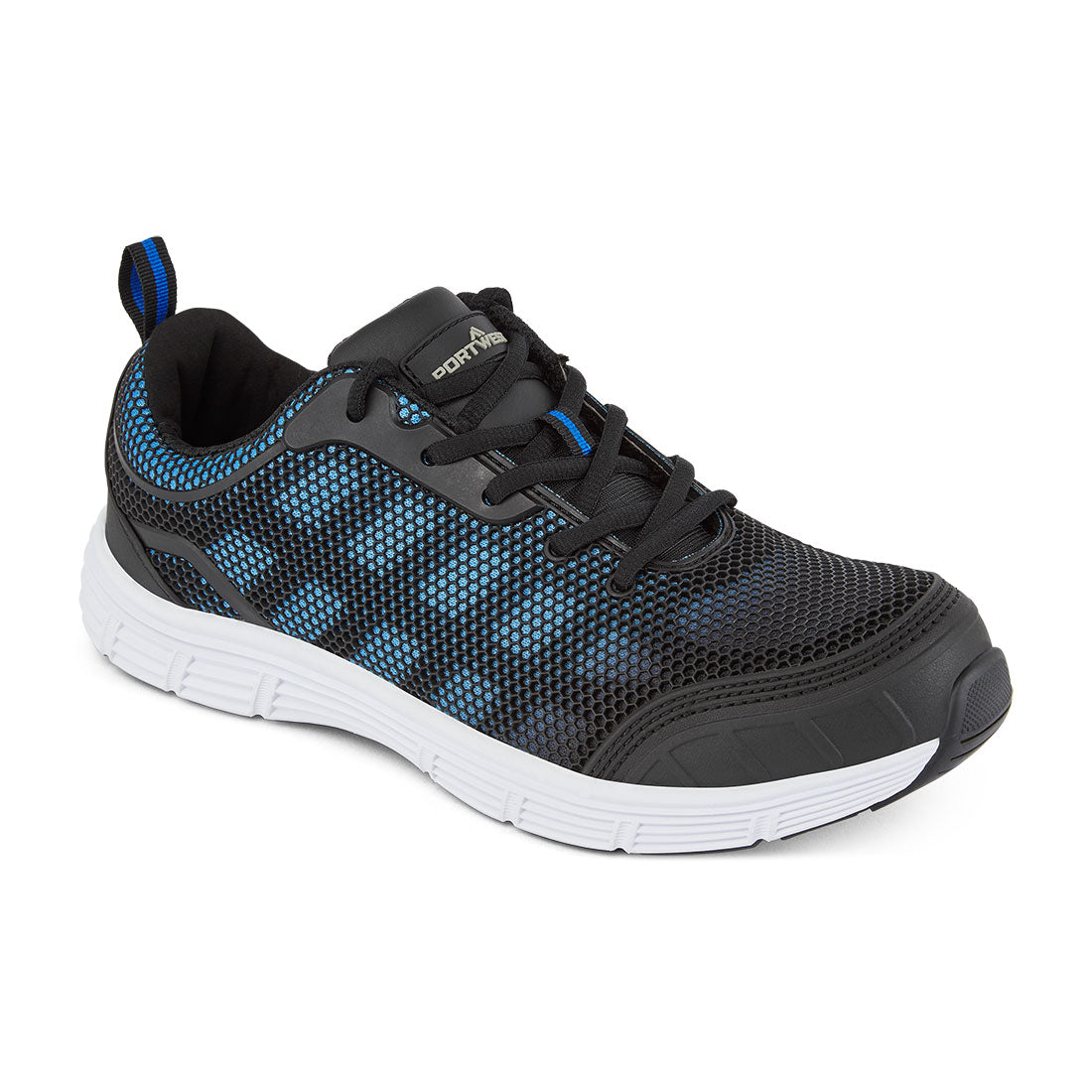 FT15 Steel Textile Trainer  S1P FO SR - Black/Blue