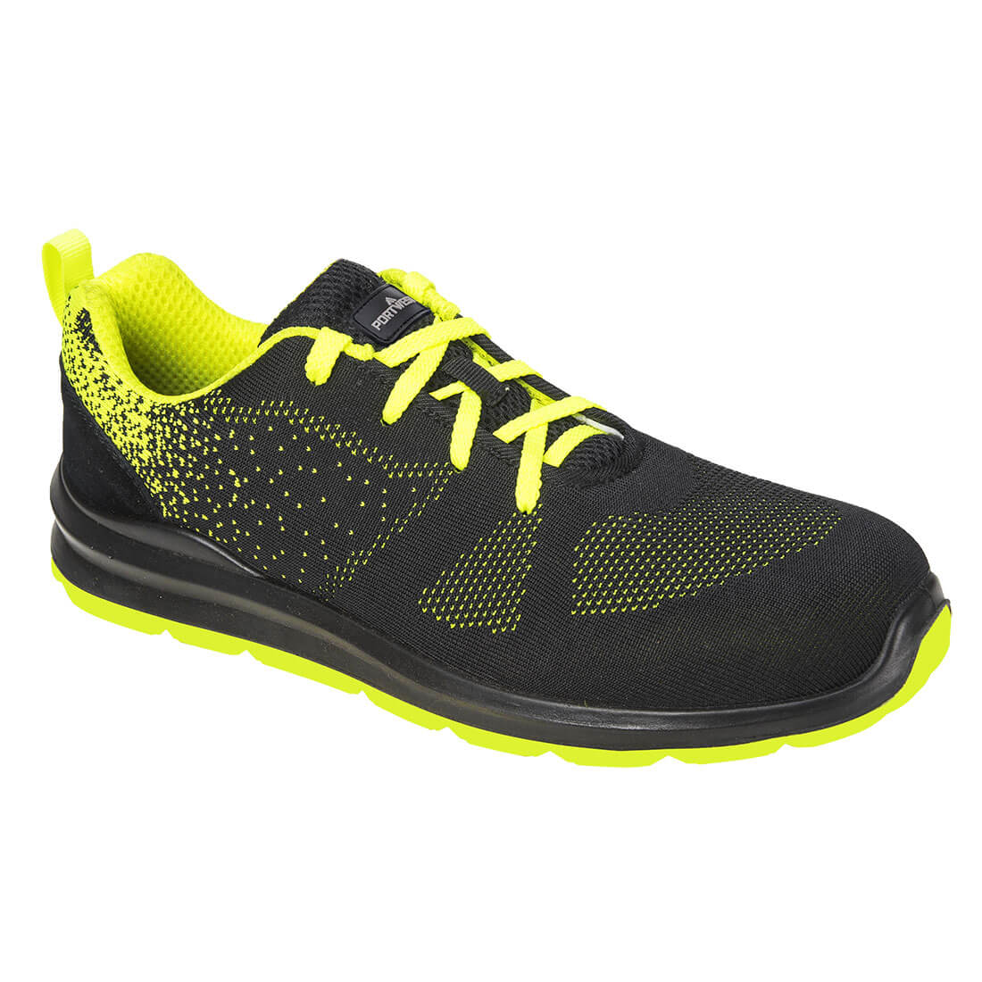 FT25 Steel Textile Trainer S1P FO SR - Black/Green