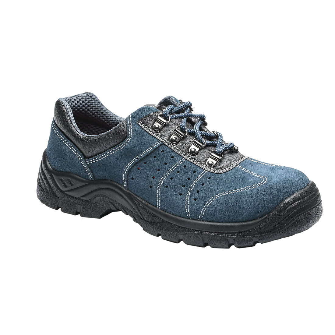 FW02 Steel Suede Leather Low Shoe S1P SR FO - Blue