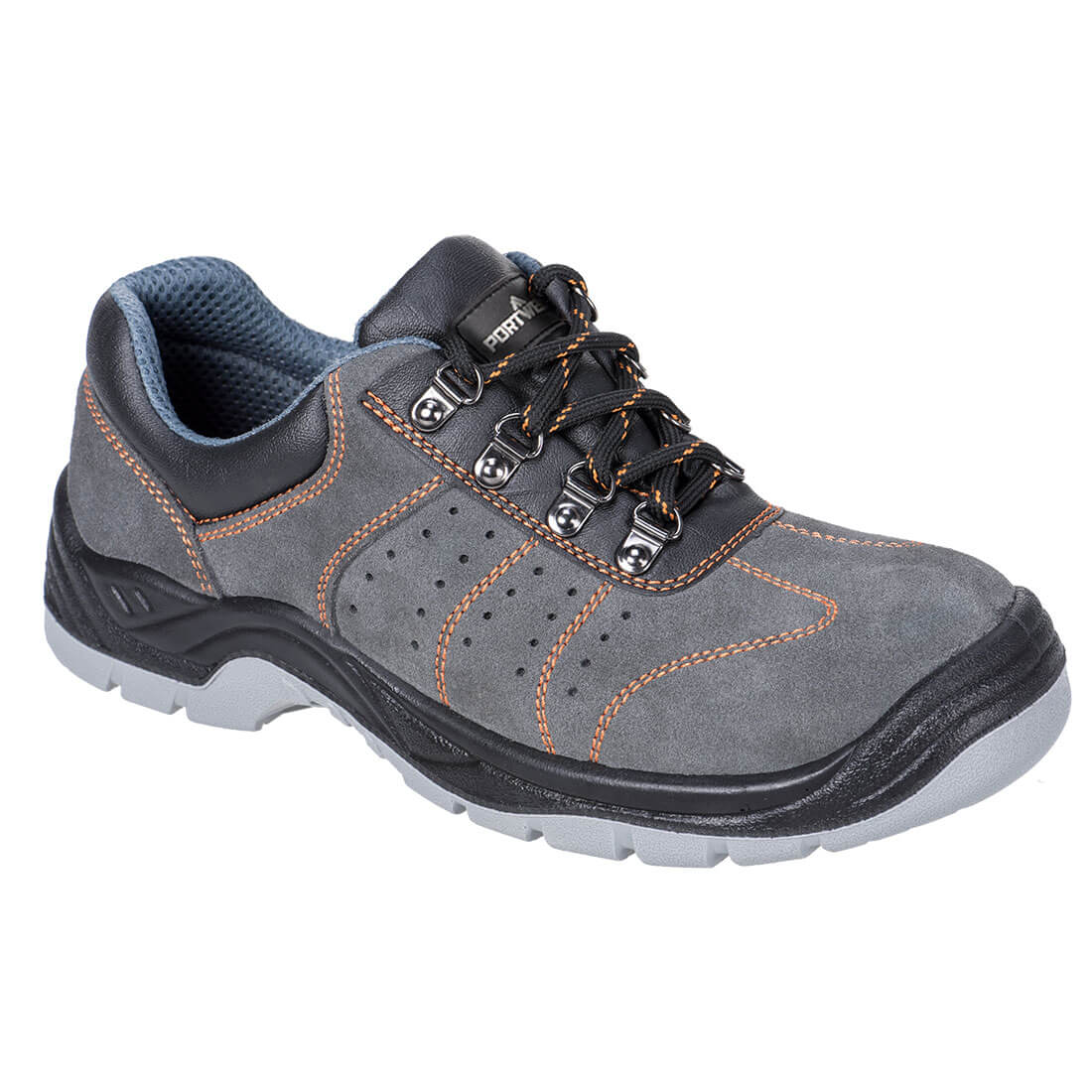 FW02 Steel Suede Leather Low Shoe S1P SR FO - Grey
