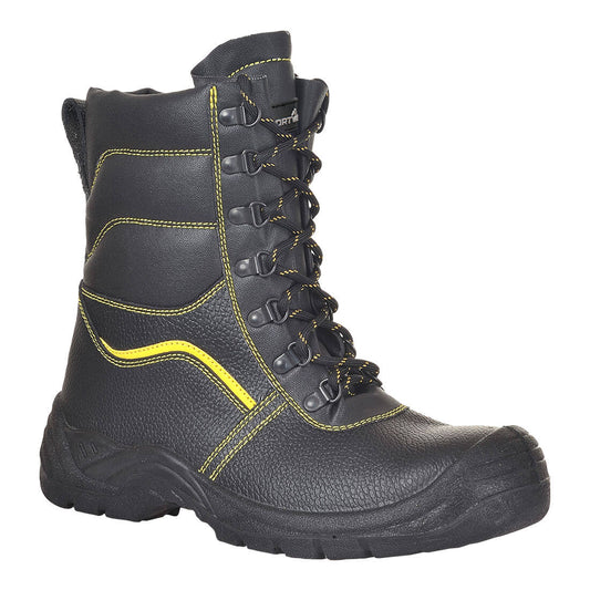 FW05 Steel Split Leather Winter Boot S3 SR CI - Black