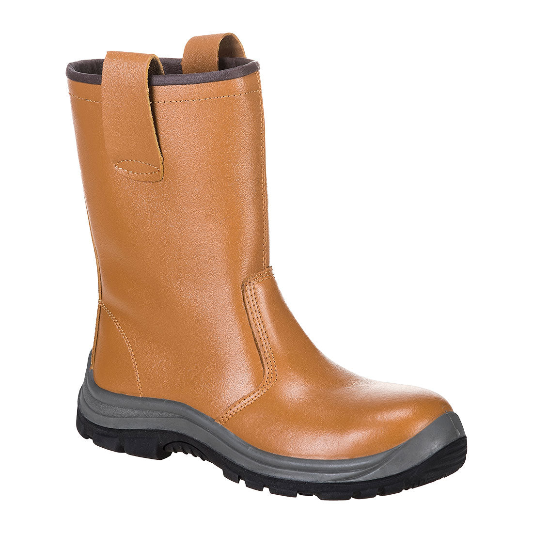 FW06 Steel Action Leather Rigger Boot S1P HRO SRC CI - Tan
