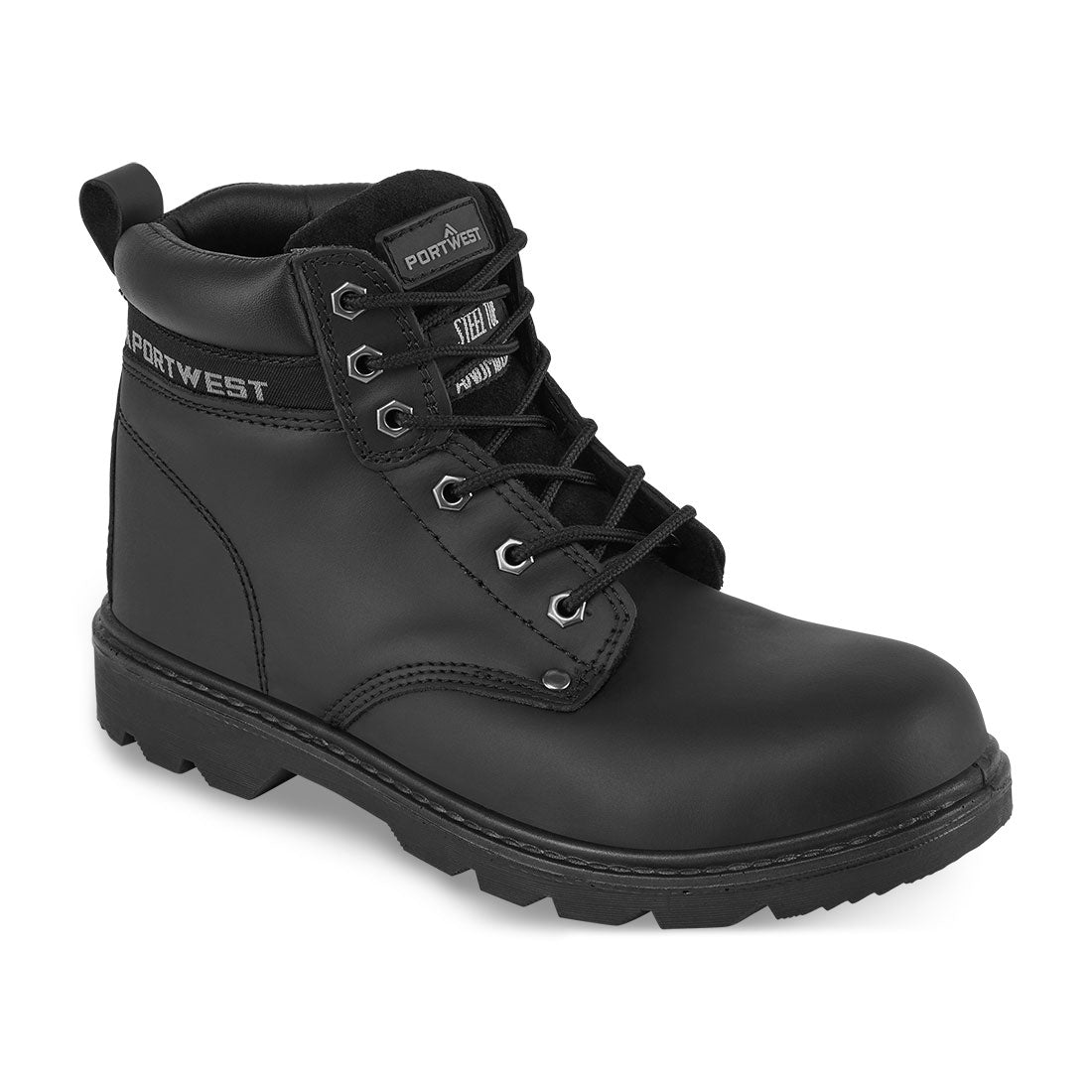 FW11 Steel Leather Ankle Boot S3 SR - Black