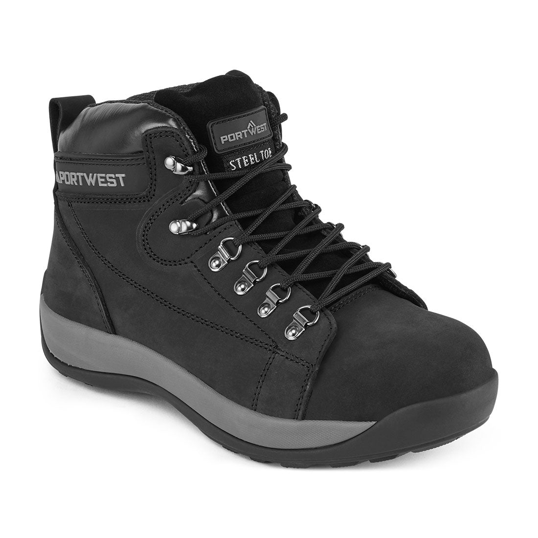 FW31 Steel Nubuck Leather Mid Boot SB HRO - Black