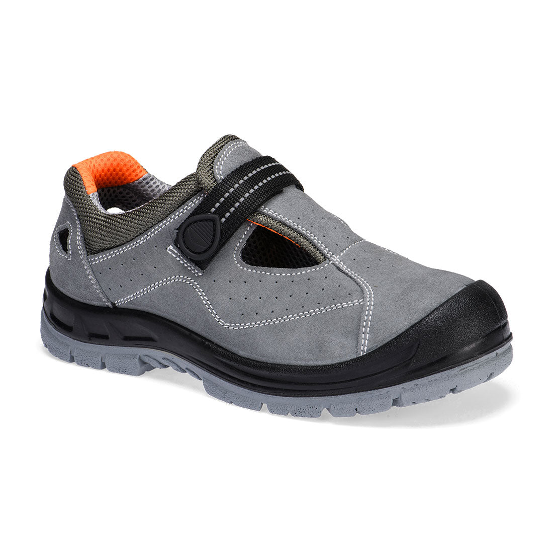 FW42 Steel Cow Suede Leather Sandal S1 SR FO - Grey