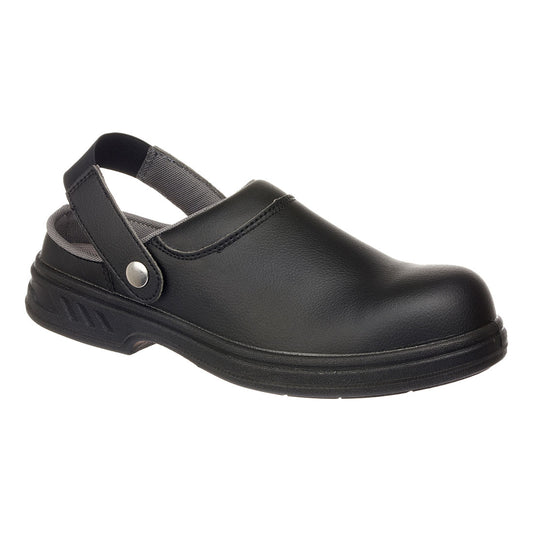 FW82 Steel Microfibre Clog SB FO SR WPA E A - Black