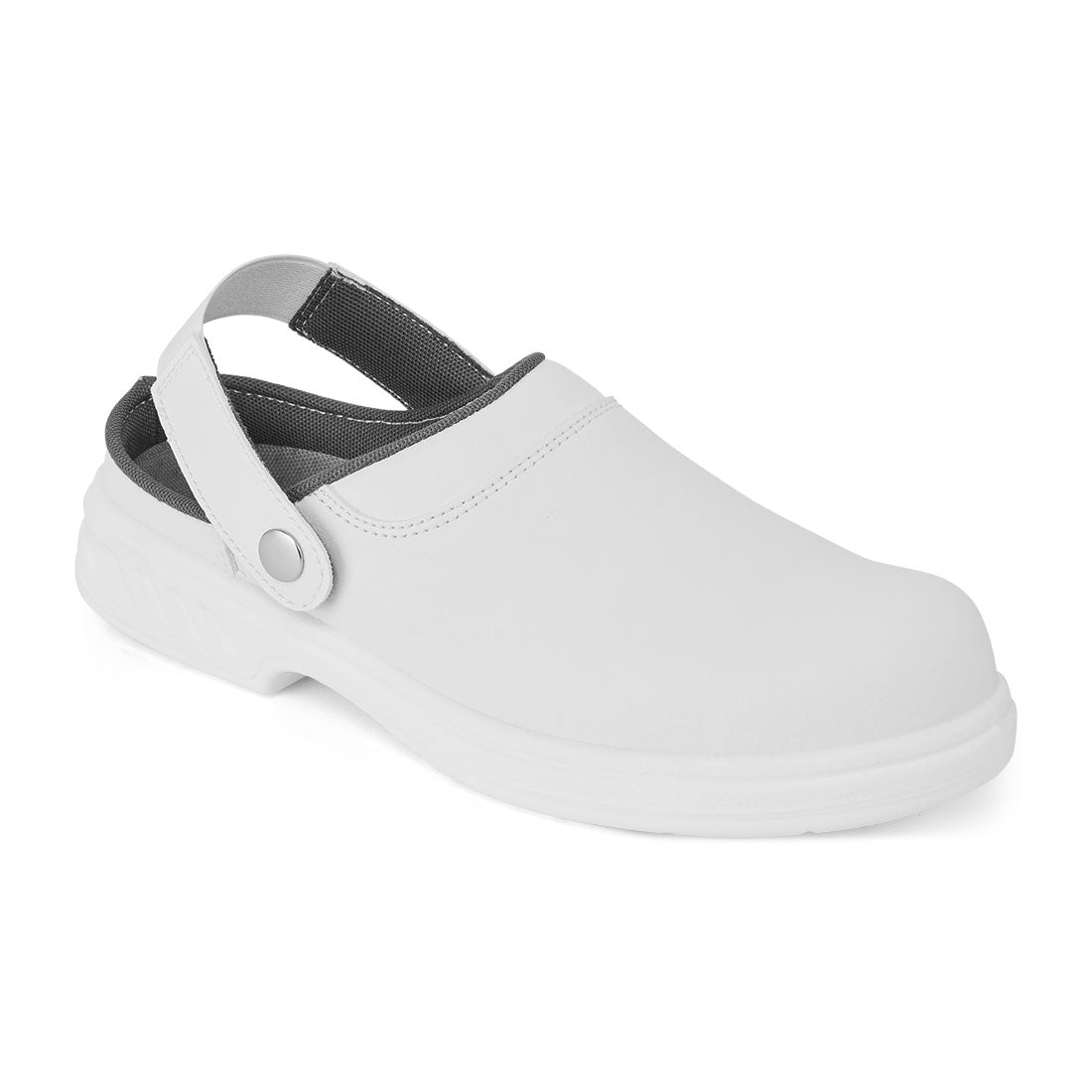 FW82 Steel Microfibre Clog SB FO SR WPA E A - White