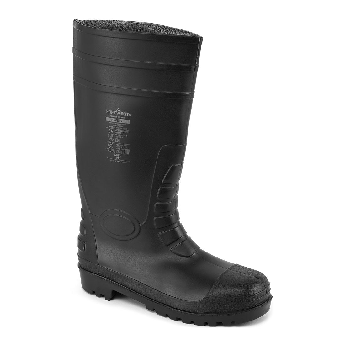 FW95 Steel PVC Wellington S5 FO CI - Black