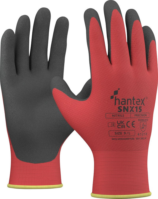 Hantex SNX15 - Palm Coated Sandy Nitrile (Pack of 10)
