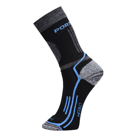 SK34 Winter Merino Sock - Black